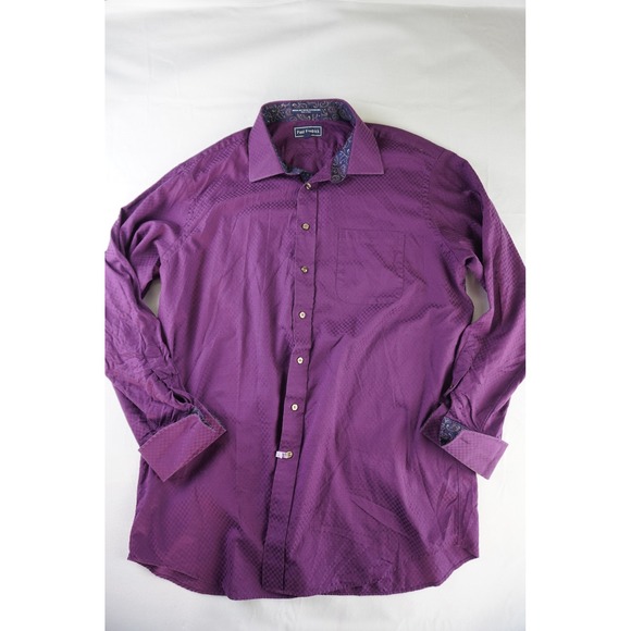 Fred Perry Purple Casual Button Down Shirt - Picture 1 of 5